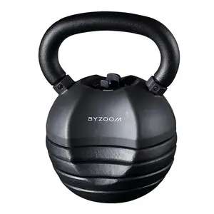TOP5 무게조절 케틀벨 추천 추천 모델 바이줌 5단 무게조절 케틀벨, 블랙, 18kg, 1개