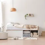 TOP10 침대 프레임 추천 추천 모델 동서가구 소이 빅 슬라이딩 통큰 수납침대 프레임 단품 방문설치, 메이플화이트