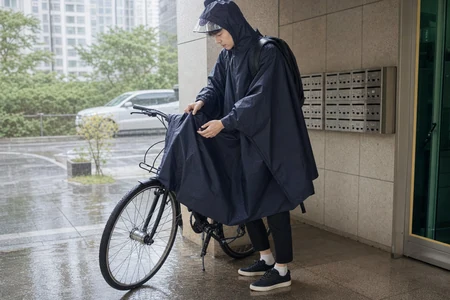 TOP7 비 오는 날 자전거 출퇴근 우비 추천 상황 이미지