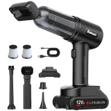 TOP7 차량용 핸디 청소기 추천 무선·유선·에어건 겸용 비교 추천 모델 Voltmate 16000Pa 2단 조절 BLDC 강력 무선 리튬 배터리 핸디 차량용 청소기 LED 조명 배터리 잔량 표시 Type-C 포트, 블랙, VC033