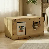 TOP21 고양이 숨숨집 추천 추천 모델 캣박스 고양이 스크래쳐 스크래처 숨숨집 박스 하우스, 1) 커튼형, 1개