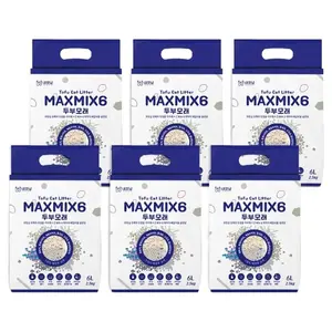 TOP20 고양이 모래 추천 추천 모델 내꼬냥 고양이 프리미엄 두부벤토 모래 6in1 MAXMI6, 2.5kg, 6개, 무향