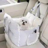 TOP16 강아지 카시트 추천 추천 모델 강아지카시트 이동가방 대형 차량용 반려동물 카시트 푹신한 도톰 쿠션 흔들림방지 고정벨트, 1개, 그레이
