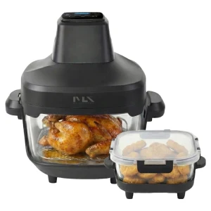 Product Image of the 미라스 분리형 듀얼바스켓 글라스 대용량 에어프라이어 4.5L + 1.2L, 블랙, MS-4015PC