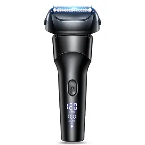 TOP10 전기면도기 추천 추천 모델 OGIVA 남자 전기 면도기 일자형 휴대용 전동면도기 3중날 생활방수 왕복형 남성 면도기, 블랙, FK-610