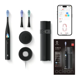 Product Image of the [공식수입] 오클린 Oclean 고급 음파 전동칫솔 X Ultra S 전용APP연동 AI 음성 양치 가이드, 1세트, 블랙, X Ultra S