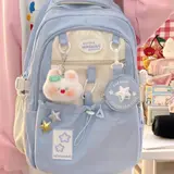 TOP9 초등학생 책가방 추천 추천 모델 레아주 키즈 주니어 학생 백팩 책가방 (키링인형 뱃지포함)