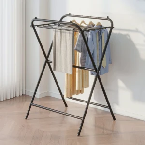TOP7 원룸에서 빨래 말릴 자리 부족한 사람 접이식 빨래건조대 추천 추천 모델 소우디 빨래건조대 원터치 접이식 수납형 다기능 건조대, 블랙