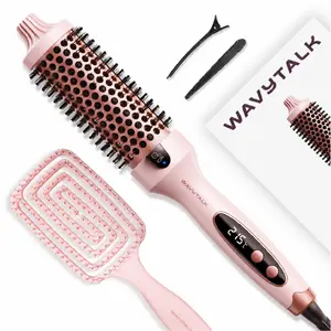 TOP10 에어브러쉬 드라이기 추천 추천 모델 WAVYTALK 아이오닉 볼륨 브러쉬 고데기 블로우아웃 Thermal Brush, 206, 206, 핑크