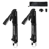 TOP7 등산스틱 추천 추천 모델 프리파워 초경량 접이식 등산스틱 7075 두랄루민 휴대용 등산용 스틱 2P세트 무광블랙, 2개, 무광 블랙