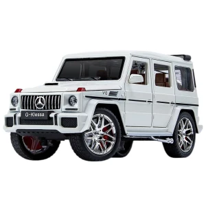 TOP7 아이들 붕붕카 추천 추천 모델 다이캐스트 1:24 벤츠 지바겐 AMG G63 모델 합금 풀백 자동차 모형, 1개, 화이트