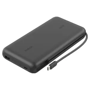 TOP10 노트북 보조배터리 추천 추천 모델 벨킨 울트라차지 프로 USB C 케이블 일체형 140W AVS 노트북 고속 충전 보조배터리 25000mAh, 블랙, BPB039qcBK