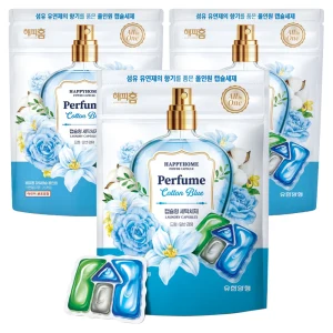 TOP7 세탁건조 콤보 추천 추천 모델 해피홈 파워캡슐 올인원 코튼블루 세탁세제, 28개입, 3개