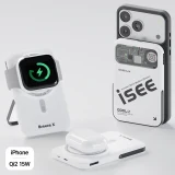 TOP10 맥세이프 보조배터리 추천 추천 모델 아이시(isee)맥세이프 준고체 보조배터리 10000mAh CCC 인증 3in1 냉각 15W 무선충전 22.5W 고속충전 애플워치 갤럭시워치 브리즈X, 화이트, 애플워치