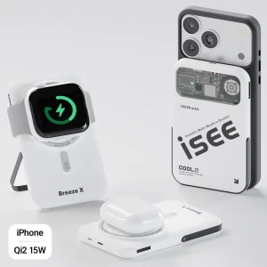 TOP10 맥세이프 보조배터리 추천 추천 모델 아이시(isee)맥세이프 준고체 보조배터리 10000mAh CCC 인증 3in1 냉각 15W 무선충전 22.5W 고속충전 애플워치 갤럭시워치 브리즈X, 화이트, 애플워치
