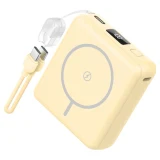 TOP10 맥세이프 보조배터리 추천 추천 모델 스마텍 미니 맥세이프 보조배터리 10000mAh + C타입 to C타입 스트랩 케이블 세트, 옐로우, STPB-MFB100