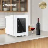 TOP7 홈바용 미니 와인셀러 추천 추천 모델 [공식판매] 매직쉐프 미니 와인냉장고 6병 와인셀러 화이트에디션 저소음 무진동 와인거치대 반도체 냉각, MEW-6DW, 화이트에디션