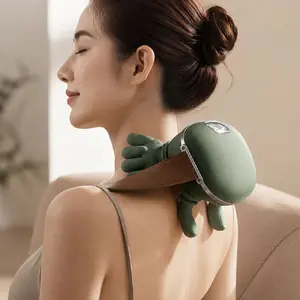 TOP10 목어깨 마사지기 추천 추천 모델 BAMIFUN 무선 목어깨 안마기 승모근 마사지기 4D손모양 밀착형 온열 3단계 강도조절, 그린, FZ-831