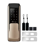 Product Image of the 쿠잉전자 무타공 푸시풀 디지털 도어락 본품+보강판 세트, DL-D02GD, 방문설치