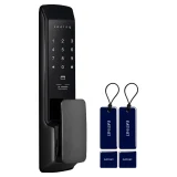 Product Image of the 쿠잉전자 손잡이 있음 무타공 푸시풀 디지털도어락, DL-HY05SV, 방문설치