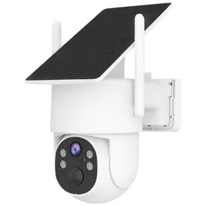 TOP10 실외 CCTV 추천 추천 모델 2K 4MP 태양광 무선 CCTV 실외용 PTZ 배터리 카메라 태양광 충전 패널, 1개, IPC-HS04-White