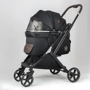 TOP7 펫 에어 서큘레이터 추천 추천 모델 레토 풀오토 퀵폴딩 사계절 강아지 유모차, 블랙, 1개