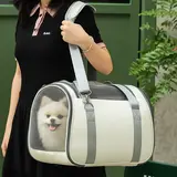 TOP15 반려동물 이동장 추천 추천 모델 클라민 강아지 고양이 이동가방 애견 이동장 캐리어, 1개, 아이보리