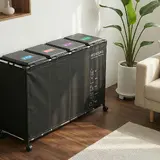 TOP10 분리수거함 추천 추천 모델 DAMDA 커버형 분리수거함+봉투50매 재활용 쓰레기통, 블랙