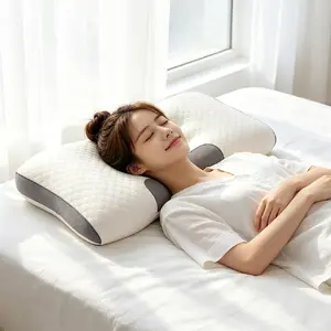TOP10 옆잠 베개 추천 추천 모델 폴라도레 1+1 목편한 경추 베개 인체공학 사계절 꿀잠 수면 배개, 2개, 아이보리