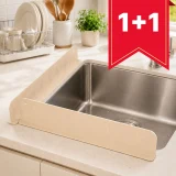 TOP7 싱크대 앞치마가 젖는 사람 주방 물막이 추천 추천 모델 퇴근중독 싱크대 앞 물막이 실리콘 물튀김방지, 1세트, 크림화이트