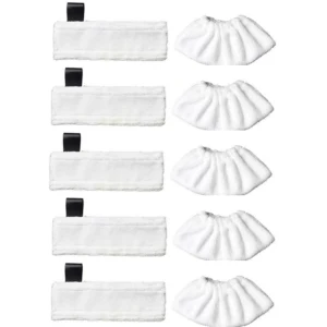 TOP7 바닥용 스팀청소기 추천 추천 모델 NMX 카처 스팀청소기 호환 극세사 패드 걸레 SC2 SC3 SC4 SC5 EasyFix 전용 교체용 청소포, 10개, 커버용+바닥용 패드