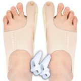 TOP7 구두 앞코에서 엄지발가락이 눌리는 사람 무지외반 발가락 교정기 추천 추천 모델 라라무브 엄지발가락 분리 고정밴드 보호대 좌우2개+메디컬링, 1개, 스킨