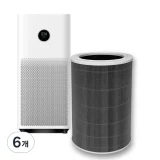 TOP7 자급제 스마트폰 추천 추천 모델 샤오미 미에어 4 프로 스마트 공기청정기 호환 필터 AC-M15-SC, 6개, 미에어4 PRO