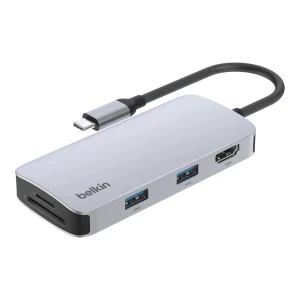Product Image of the 벨킨 USB-C 5in1 멀티 포트 허브 어댑터 AVC007fqSGY V2