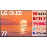TOP7 월페이퍼 OLED TV 추천 추천 모델 LG전자 4K UHD OLED TV, 77인치, OLED77C3, 벽걸이형, 방문설치