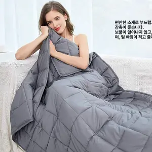 TOP7 중력이불 추천 추천 모델 [여름토끼네] 중력 이불 담요 덮는 무거운 가중 잠잘오는 두꺼운 꿀잠 사계절 진회색 90x122 무게 2.3kg 용