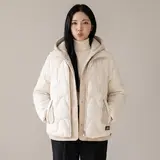 TOP7 여성 패딩 추천 추천 모델 몬스터캐나다 여성 레이어드 후드누빔패딩 / 물결누빔 두툼한 볼륨감/MONSTER CANADA