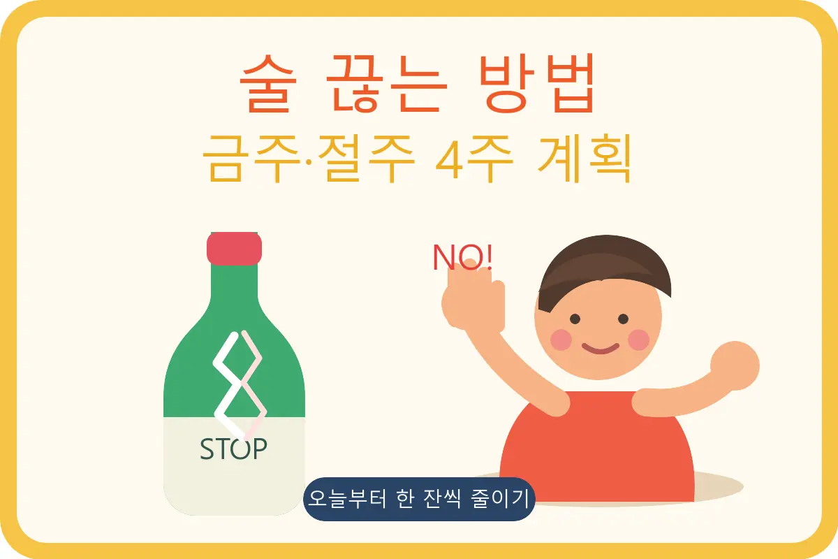 금주·절주 방법: 술을 줄이는 현실적인 4주 계획 대표 이미지